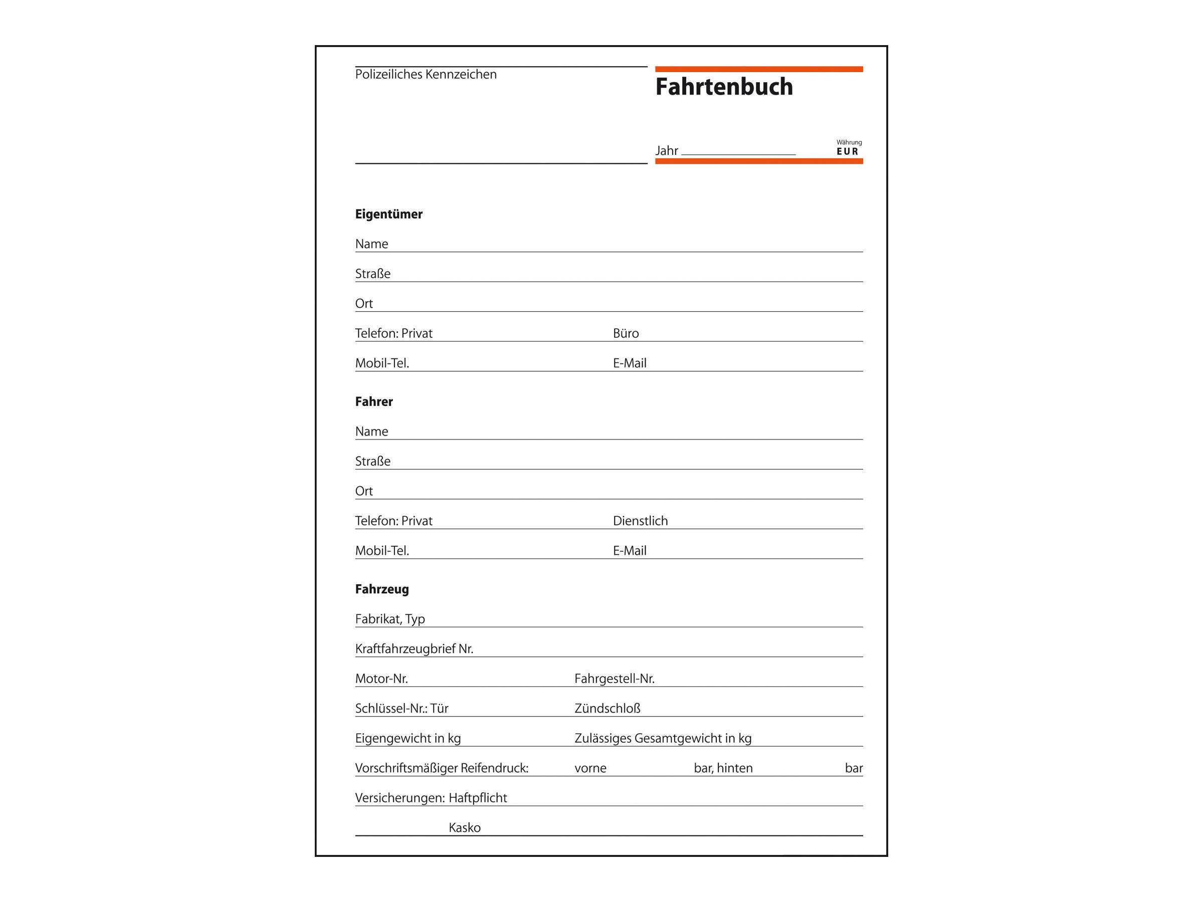 Sigel - Fahrtenbuch - 32 Blatt - A5