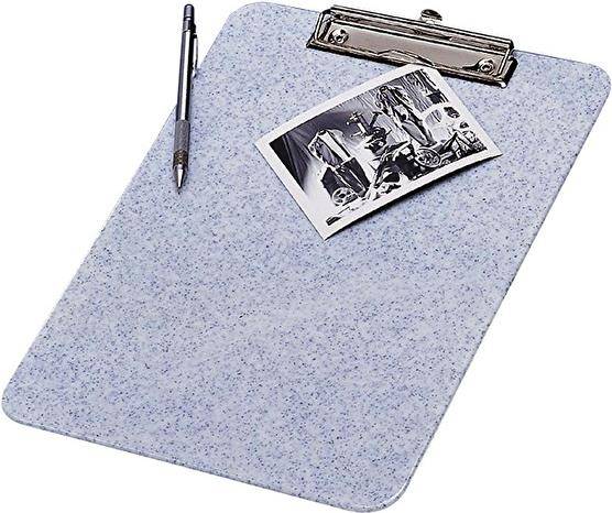 WEDO Klemmbrett, DIN A4, aus ABS-Kunststoff, granit abgerundete Ecken, vernickelte Metallklemme und Aufhängeöse (57 670)