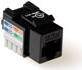 ACT CAT6A Keystone Jack unshielded punch down under black