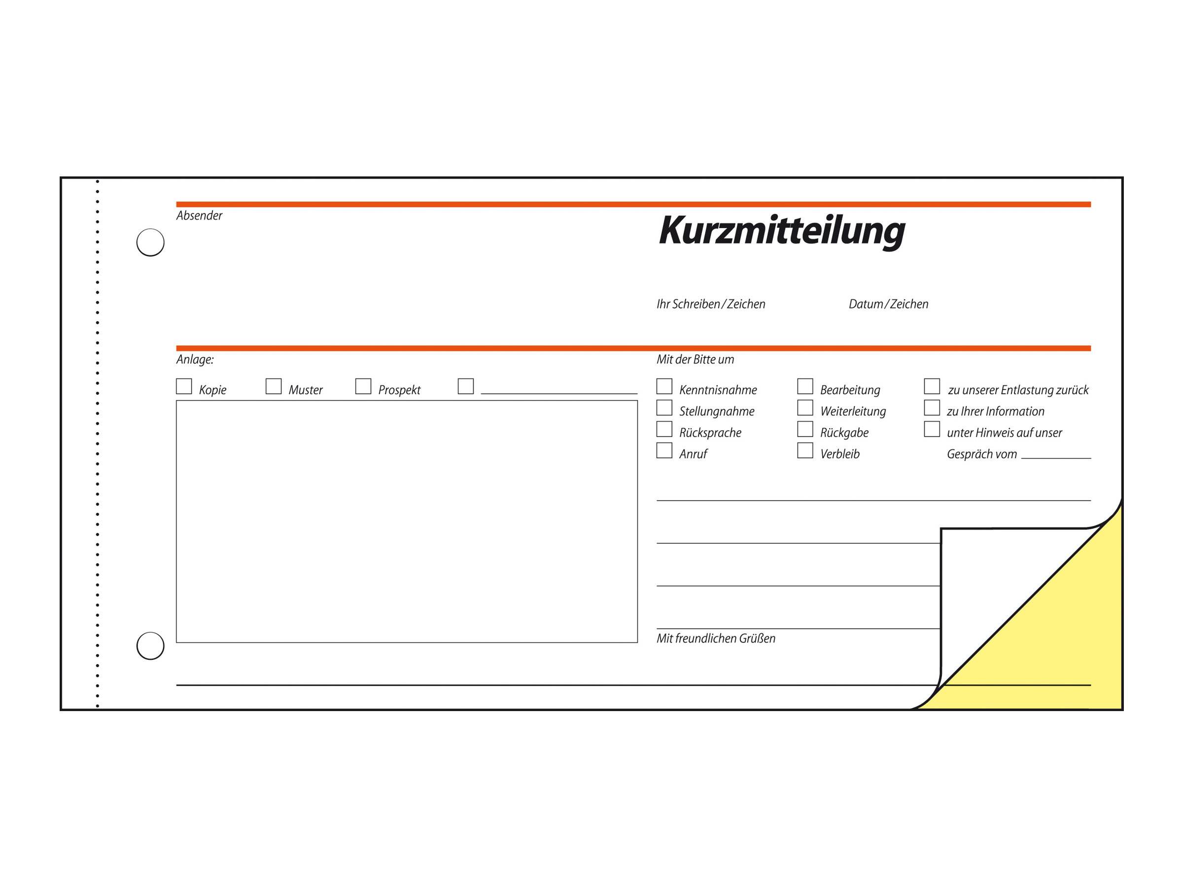 Sigel - Formular für Kurznachrichten - 40 Blatt