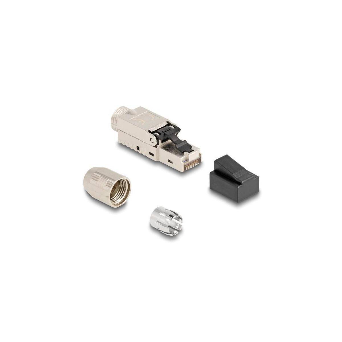 Delock Netzwerkanschluss - RJ-45 (M) zu LSA - CAT 6a - cable gland