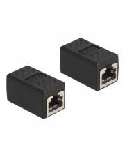 Delock Netzwerkadapter - RJ-50 (S) zu RJ-50 (S) - FTP - CAT 5e - Schwarz