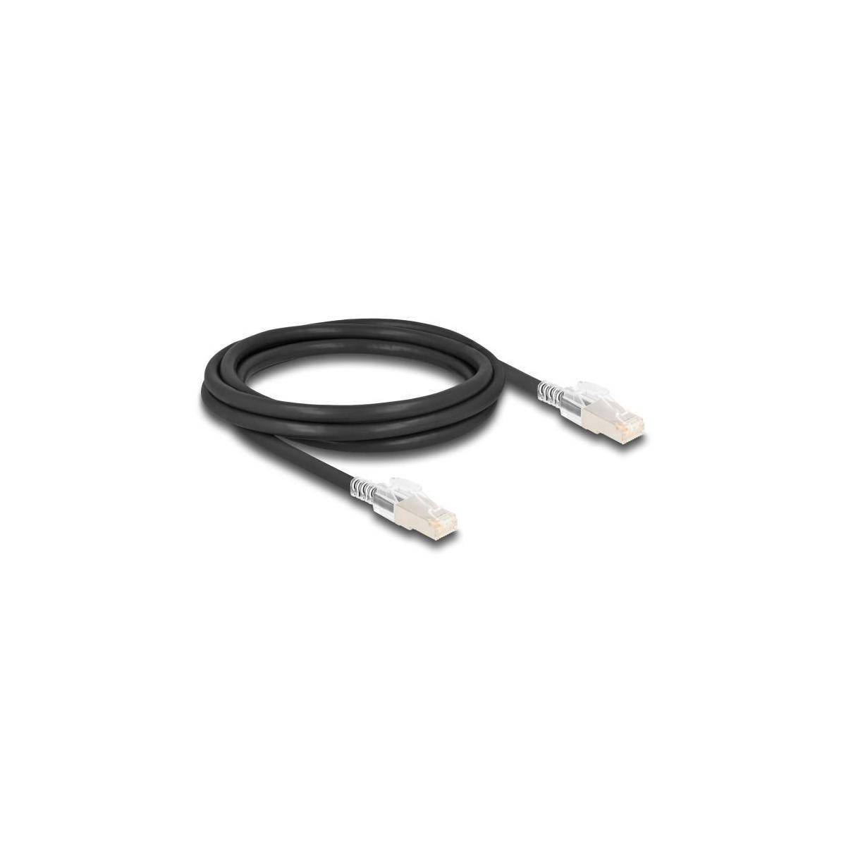 Delock Patch-Kabel - RJ-45 (M) zu RJ-45 (M) - 2 m - 6 mm - S/FTP - CAT 6a - halo