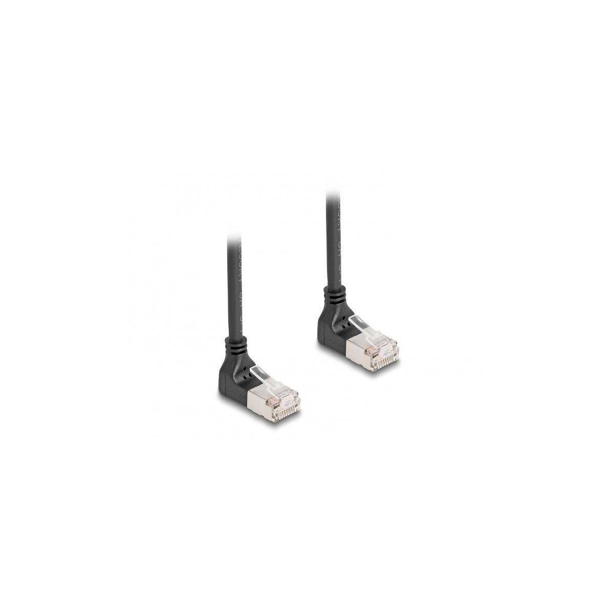 Delock Netzwerkkabel - RJ-45 (M) nach oben angewinkelt zu RJ-45 (M) - nach oben