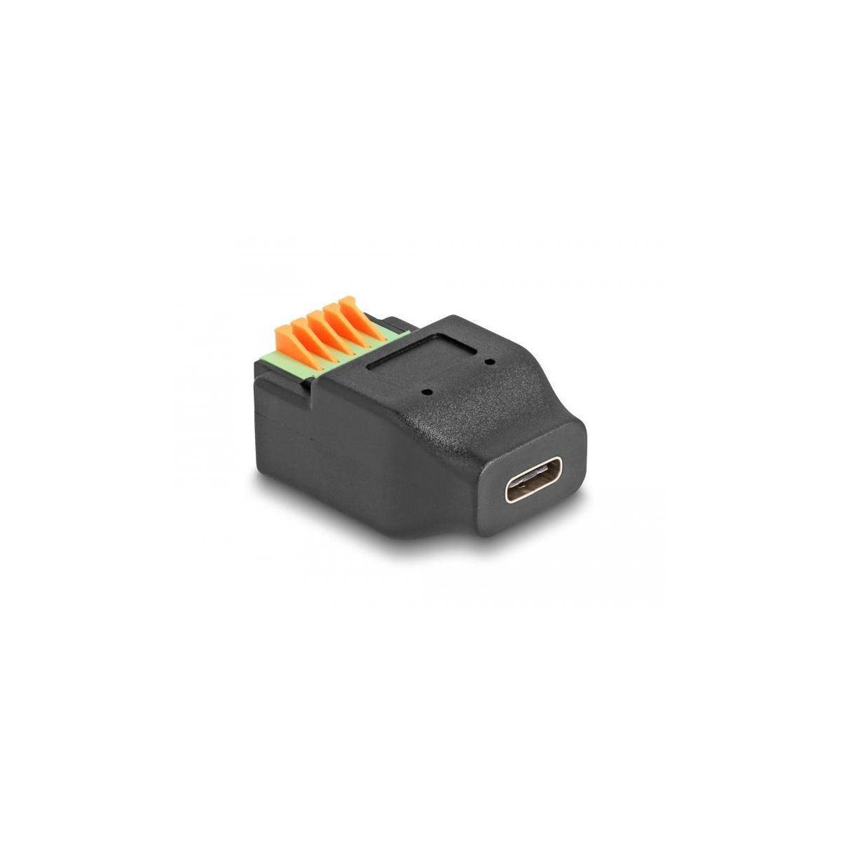 Delock USB-Adapter - 5-poliger Anschlussblock zu 24 pin USB-C (W) - USB 2.0 - Sc