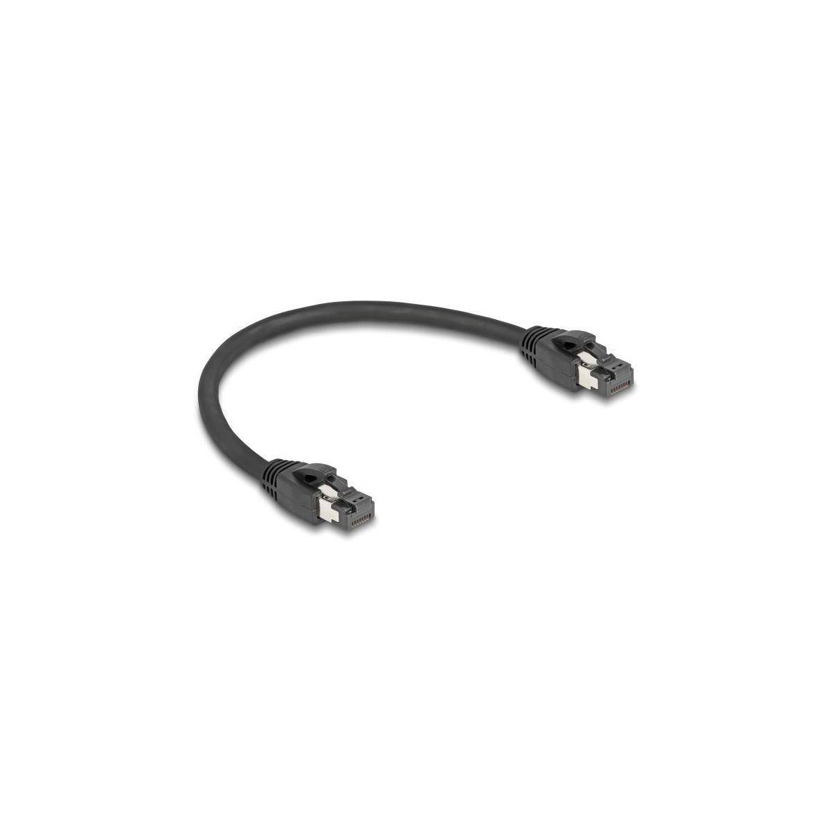 Delock Netzwerkkabel - RJ-45 (S) zu RJ-45 (S) - 25 cm - 7.5 mm - S/FTP - CAT 8.1