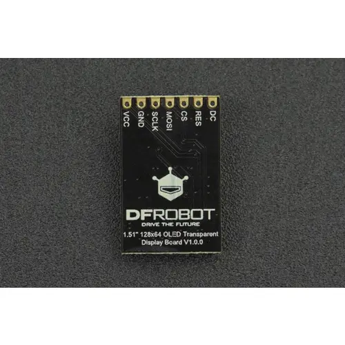 DFRobot Fermion: 1.51 Zoll Transparentes OLED-Display mit Konverter (Breakout) DFRobot Fermion: 1.51 Zoll Transparentes OLED-Display mit Konverter (Breakout)