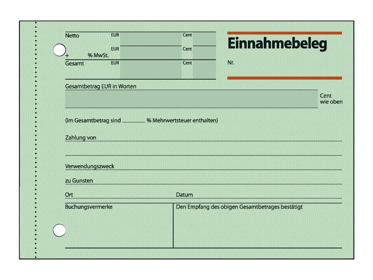 Sigel - Umsatzbeleg - 50 Blatt - A6 - Querformat
