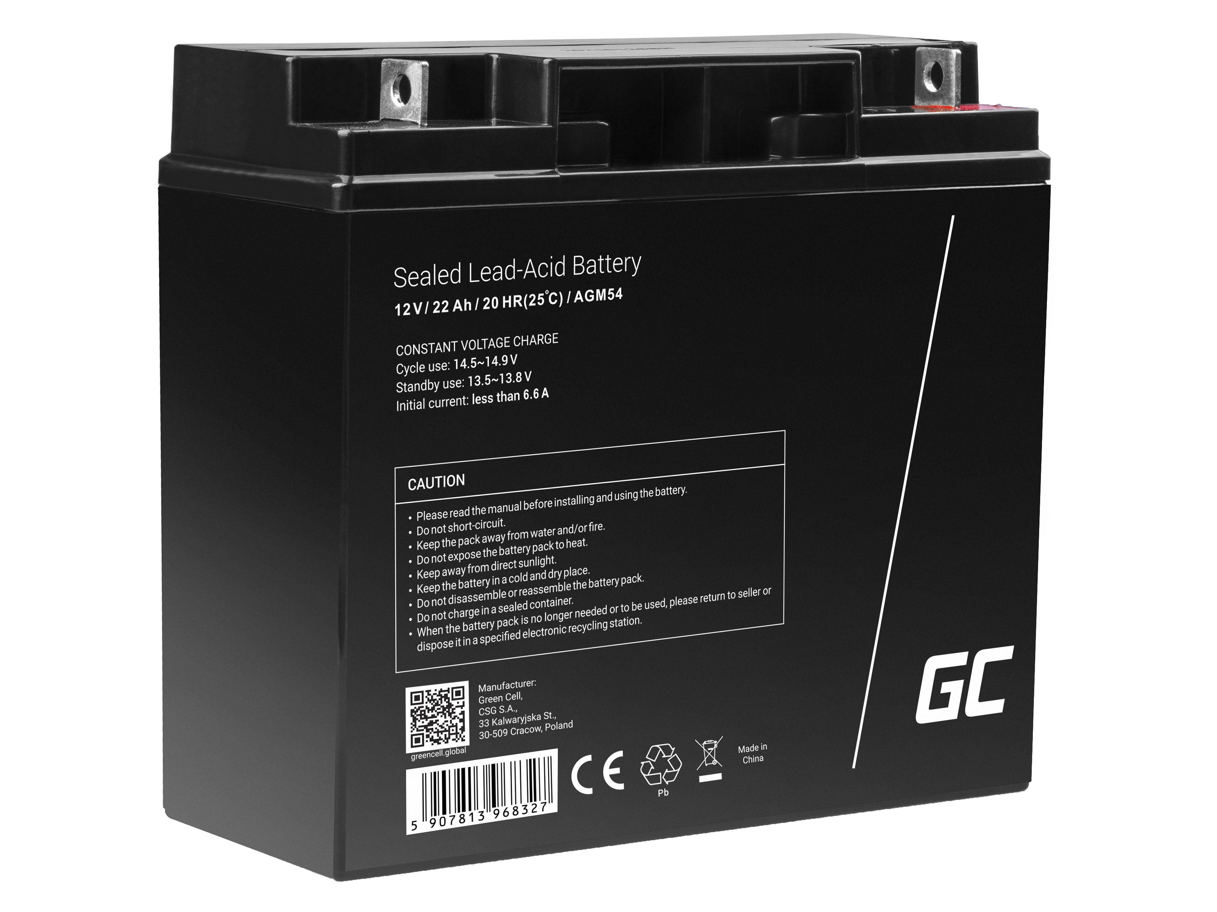 AGM-Batterie Blei-Säure VRLA - 12V - 22Ah