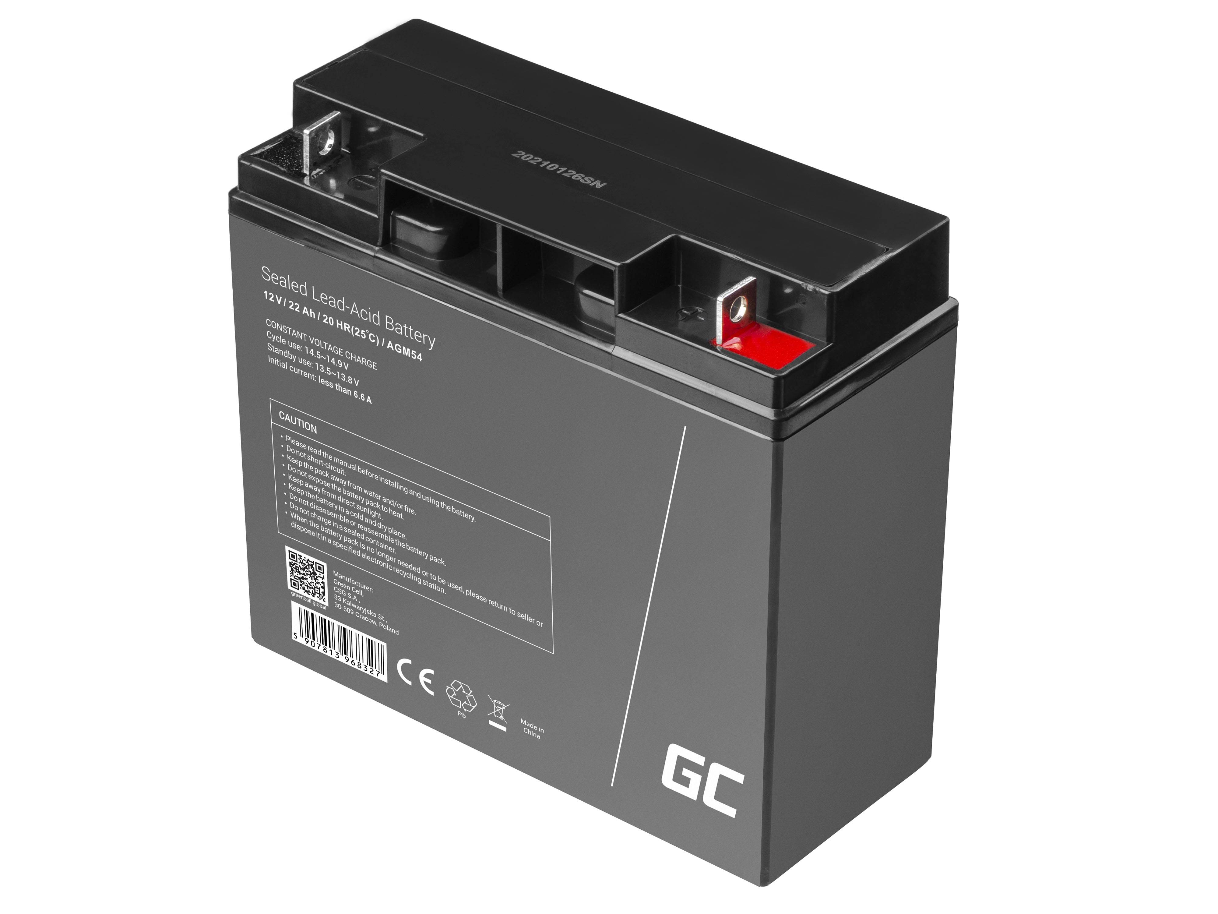 AGM-Batterie Blei-Säure VRLA - 12V - 22Ah