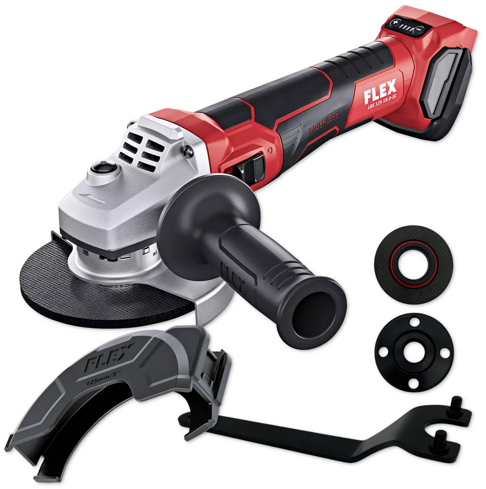 FLEX Akku-Winkelschleifer mit Drehzahlregulierung 18V LBE 125 18.0-EC C 499285