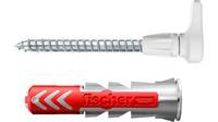 Fischer 564169, Schraubhaken & Dübelsatz, Autoklaven-Porenbeton, Mauerziegel, Beton, Gipsfaserplatten, Gipskarton, Kunst