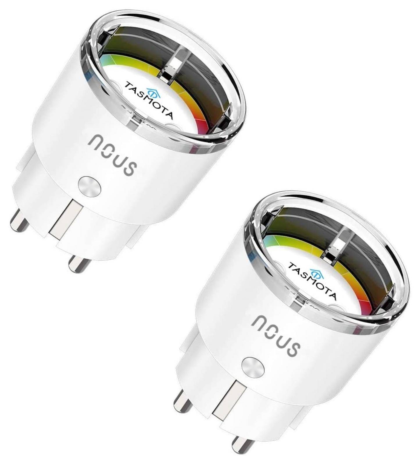 Nous A1T Smarte Steckdose, Tasmota Firmware, WLAN, 2er Set