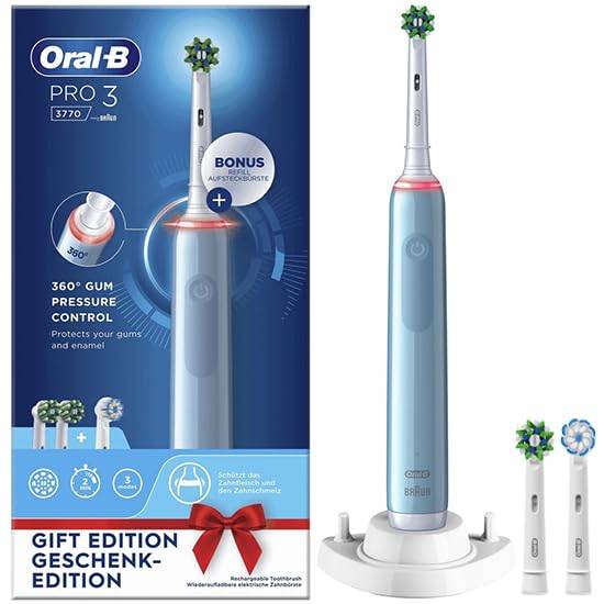 Oral-B Pro 3 3770 Cross Action JAS22 Elektrische Zahnbürste blau