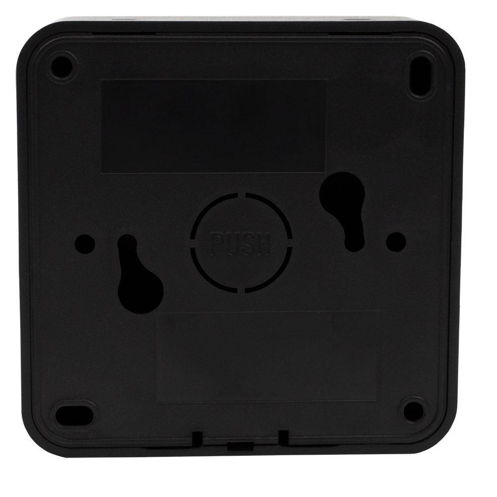 Raumsensorgehäuse 86x86x25,5mm, schwarz, geschlossen