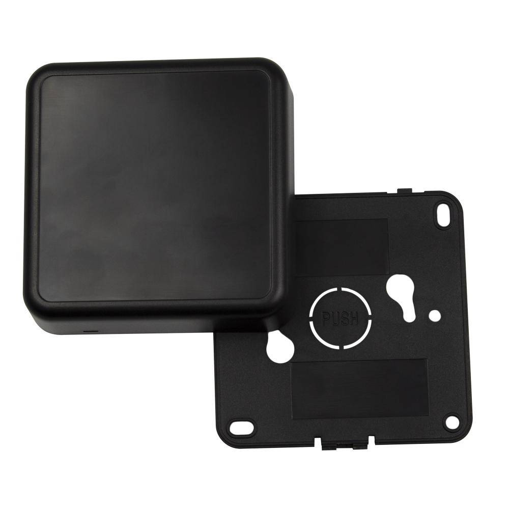 Raumsensorgehäuse 86x86x25,5mm, schwarz, geschlossen