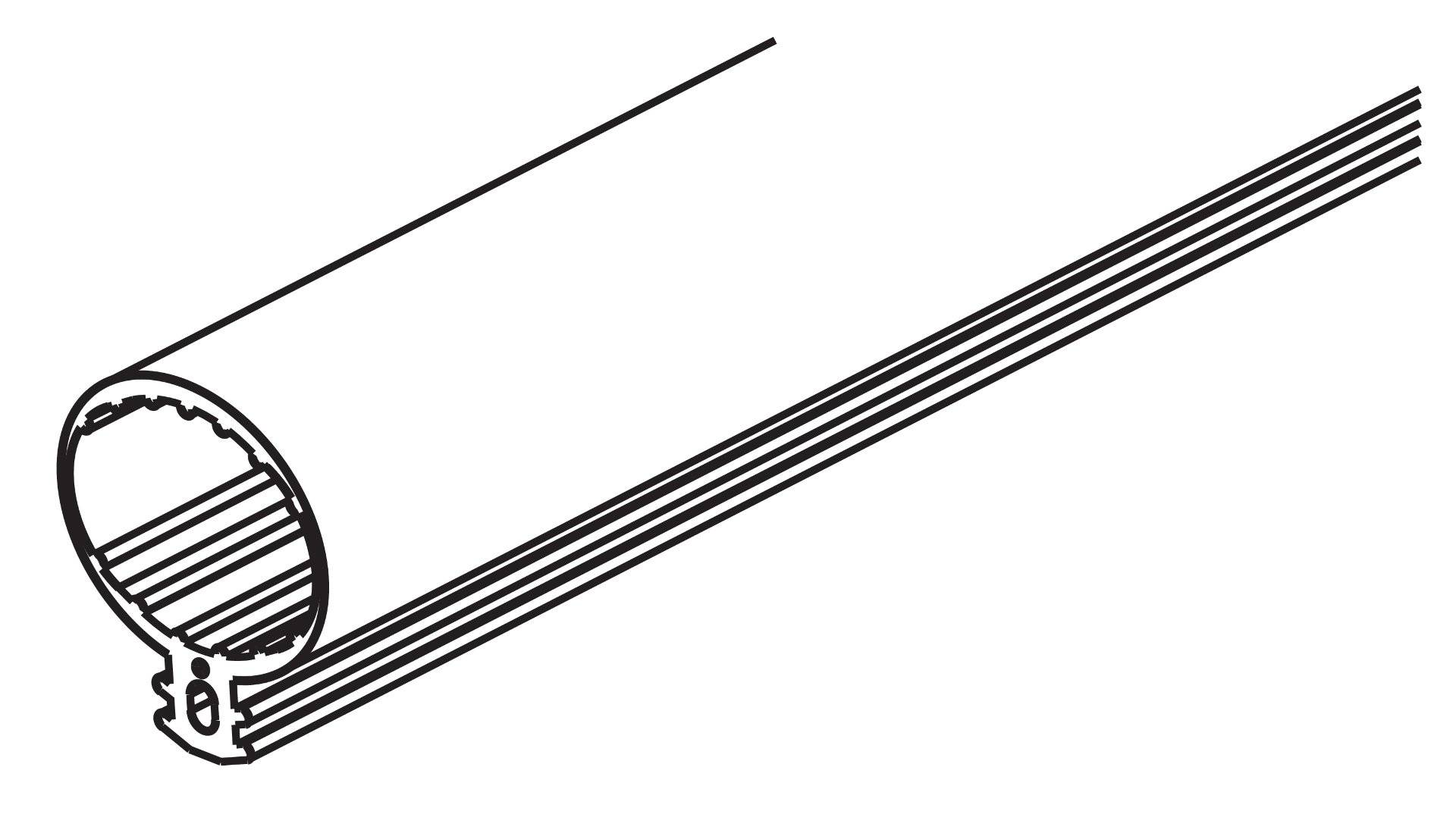 Ein minimalistisches abstraktes Bild mit einer Reihe paralleler schwarzer Linien, die sich diagonal von links unten nach rechts oben auf weißem Hintergrund auseinander bewegen.