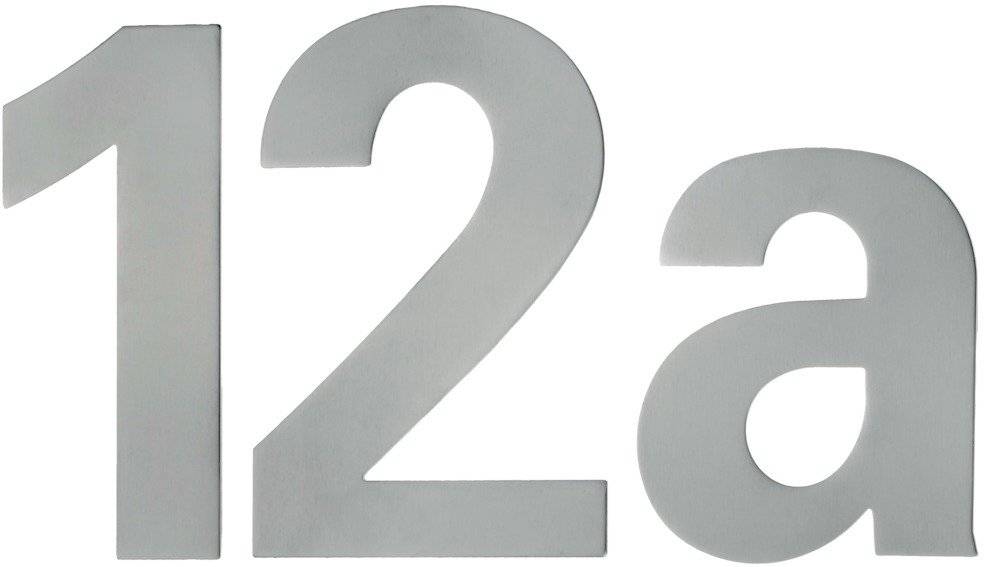 Format Hausnummer "8" inkl. Dübel und Schrauben 150mm ER matt