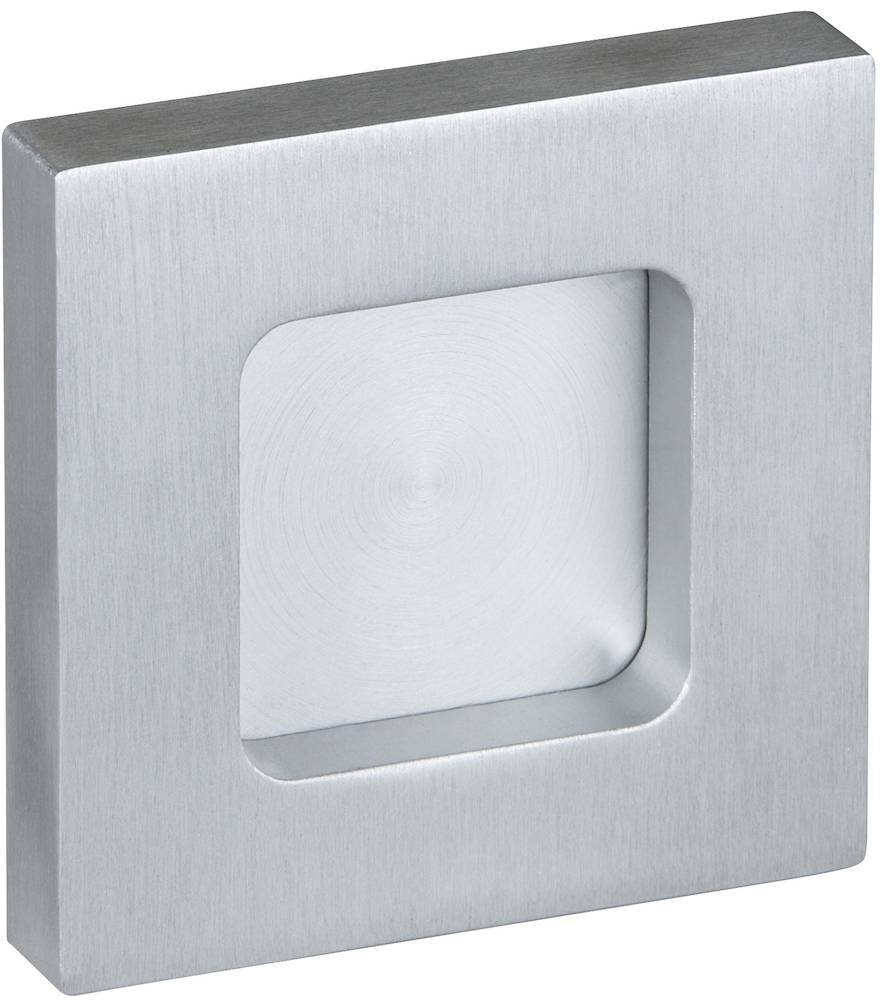 Format Schiebetür-Griffmuschel geschl 8-10mm Glasbohr 50mm kantig 70x70mm Alu F1