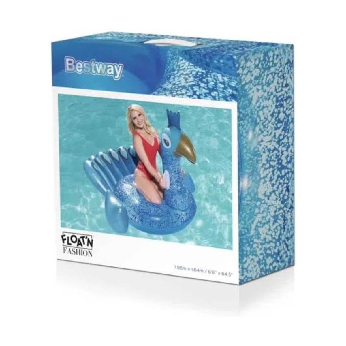 Bestway 41101 - Schwimmtier - Pfau (198x164cm) Ride-On Aufblastier Vogel