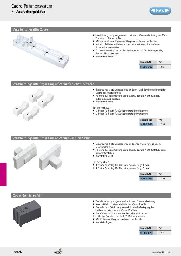 Cadro Fertigungsvorrichtung weiß