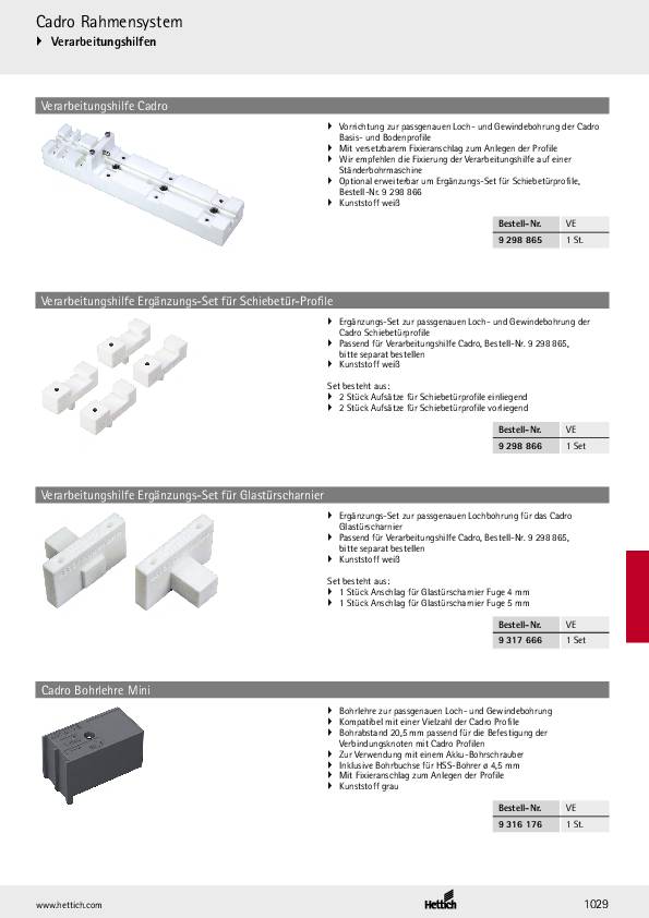 Cadro Fertigungsvorrichtung weiß