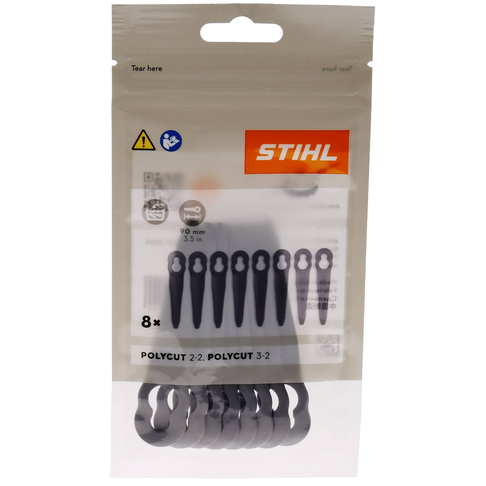8x Stihl Kunststoffmesser für PolyCut 2-2 und PolyCut 3-2 , 40080071000