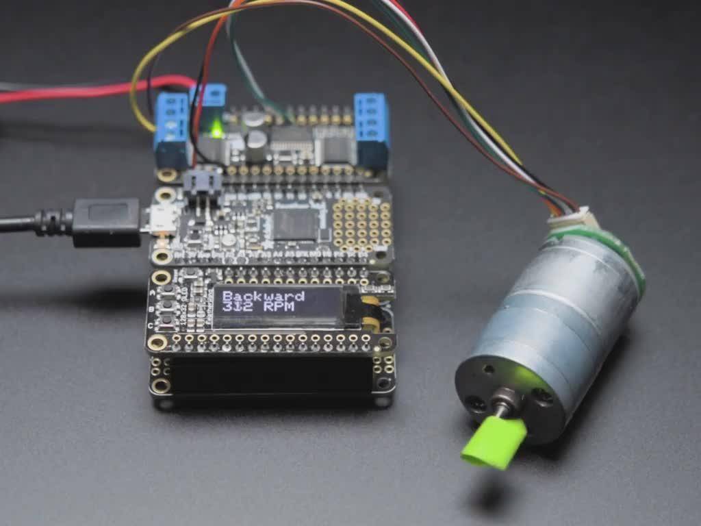 Adafruit DC-Getriebemotor mit magnetischen Encoderausgängen - 7 VDC 1:20 Ratio