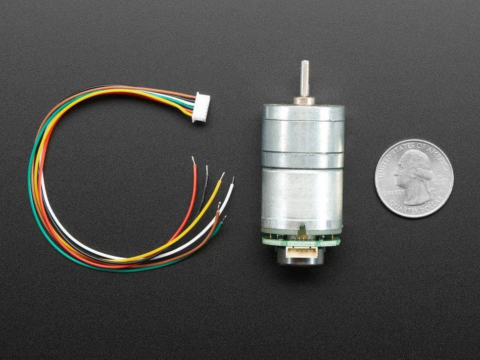 Adafruit DC-Getriebemotor mit magnetischen Encoderausgängen - 7 VDC 1:20 Ratio