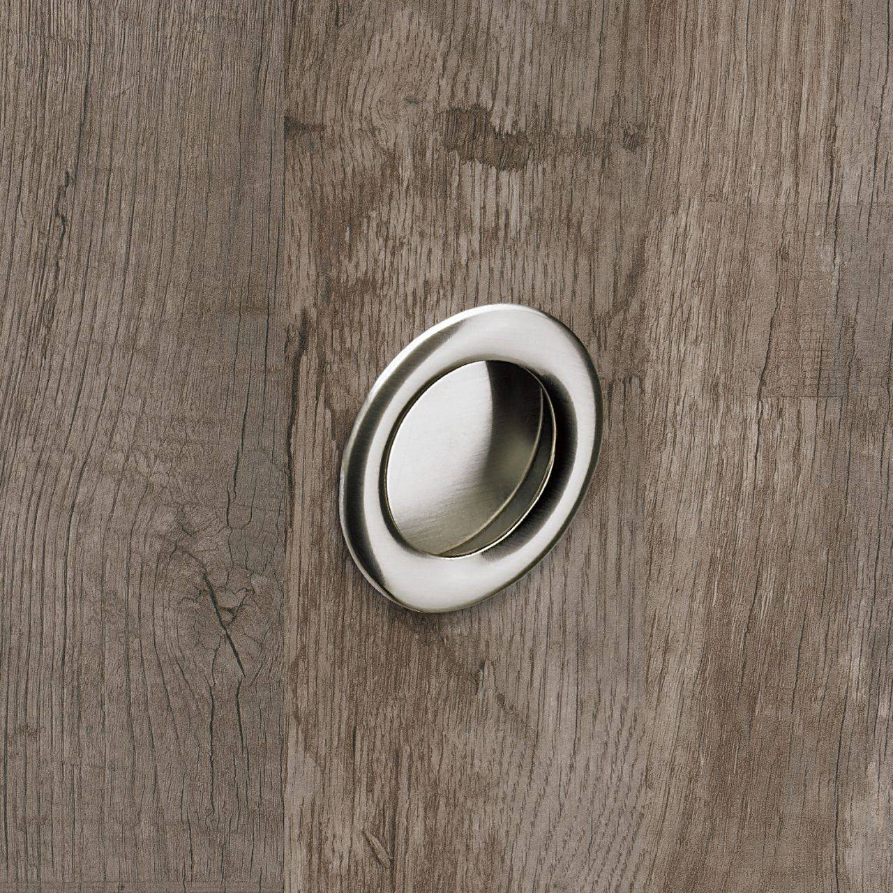 Einsetzgriff Borgoa,  0, H 11 mm, ø 41 mm, Edelstahl Optik