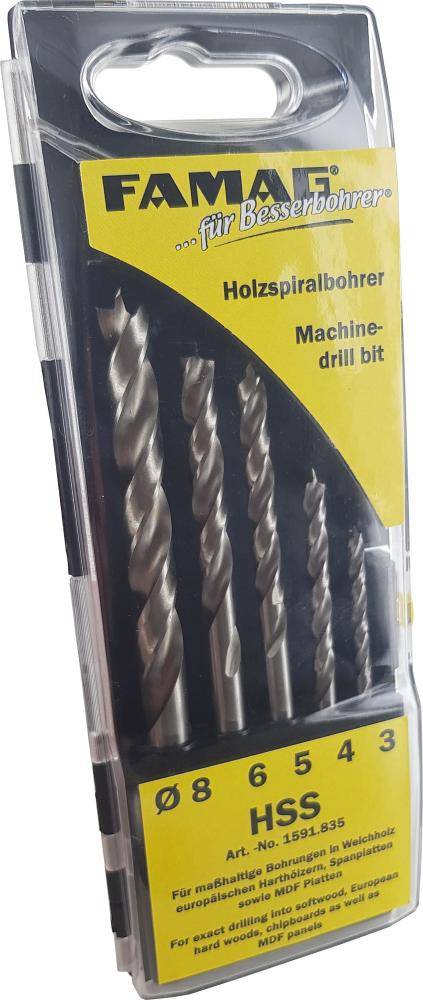Famag Holzspiralbohrer-Satz HSS 5-tlg. *3
