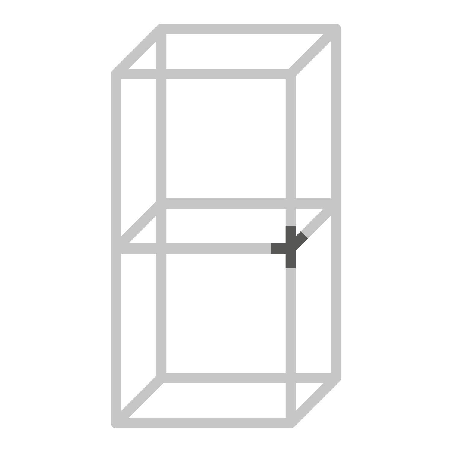 Cadro Knoten 4-fach schwarz matt