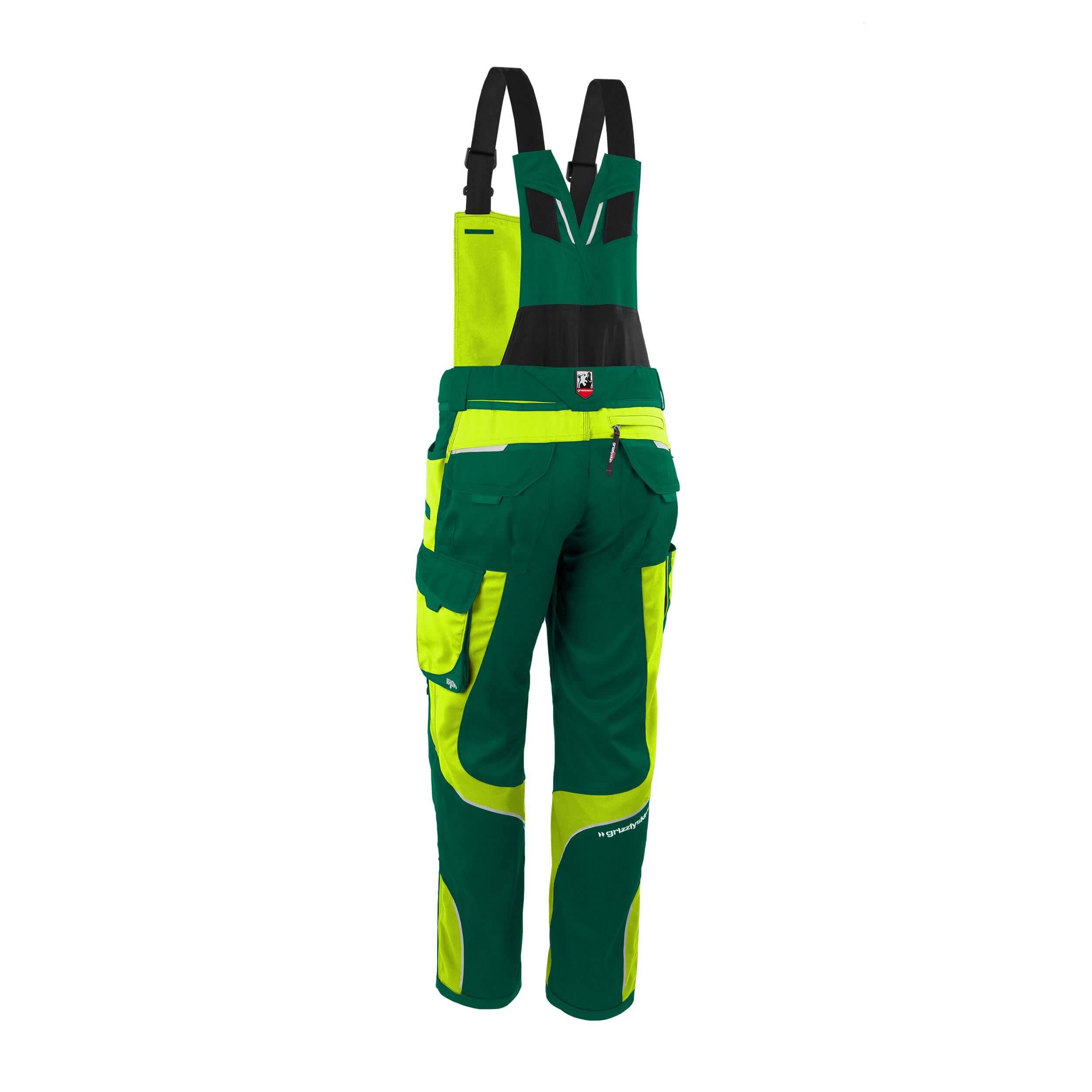 QUALITEX HIGH QUALITY WORKWEAR Latzhose IRON - grün/warngelb - Herren: 24