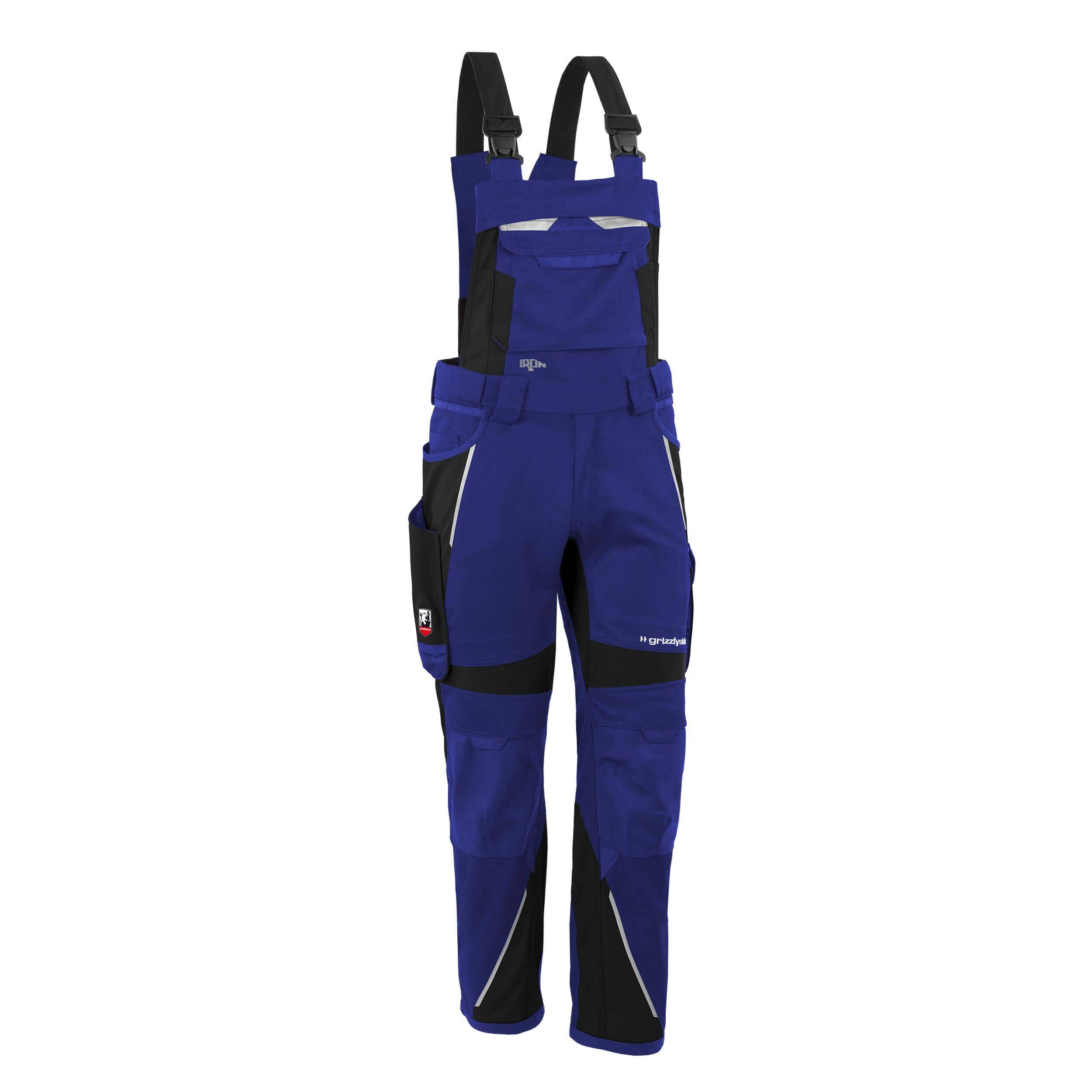 QUALITEX HIGH QUALITY WORKWEAR Latzhose IRON - kornblau/schwarz - Herren: 58 Damen: 52
