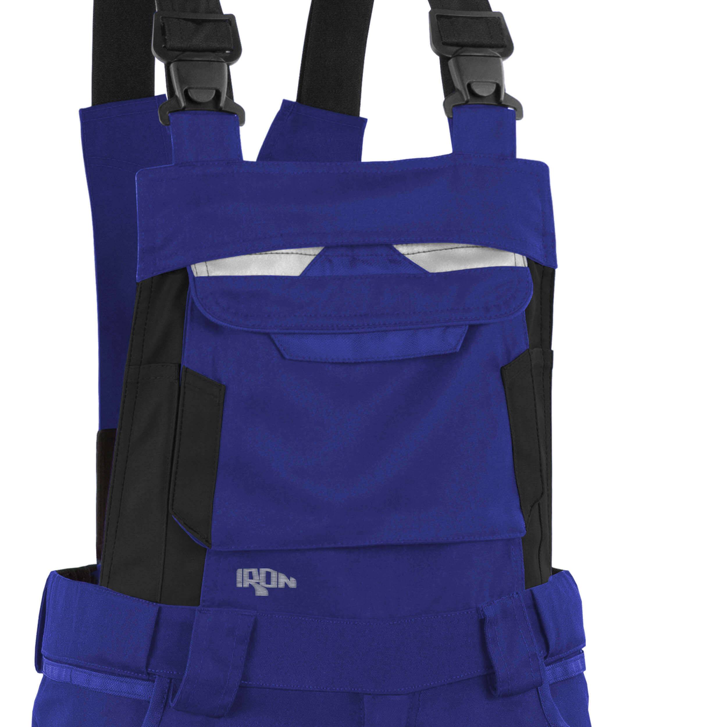 QUALITEX HIGH QUALITY WORKWEAR Latzhose IRON - kornblau/schwarz - Herren: 98