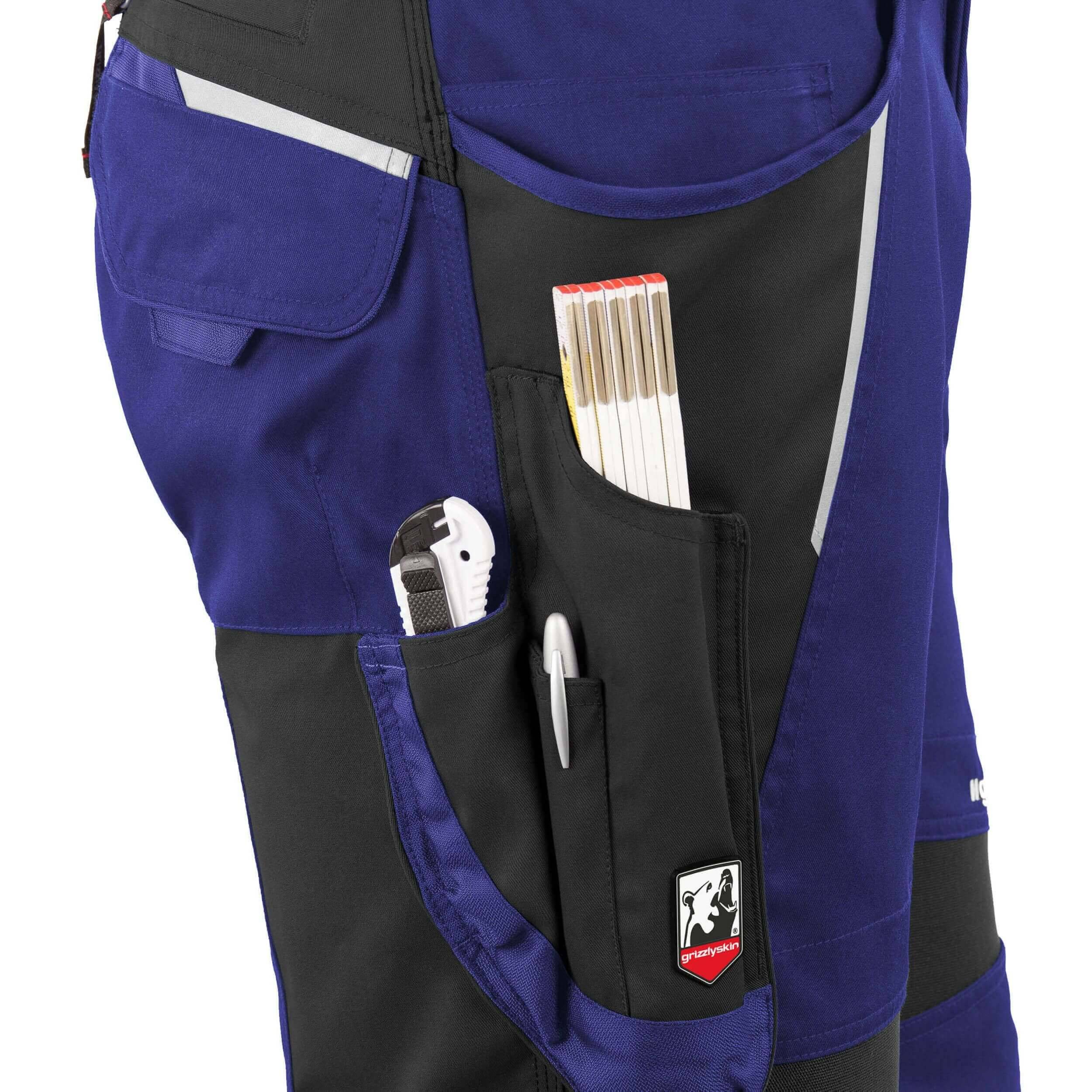 QUALITEX HIGH QUALITY WORKWEAR Latzhose IRON - kornblau/schwarz - Herren: 102