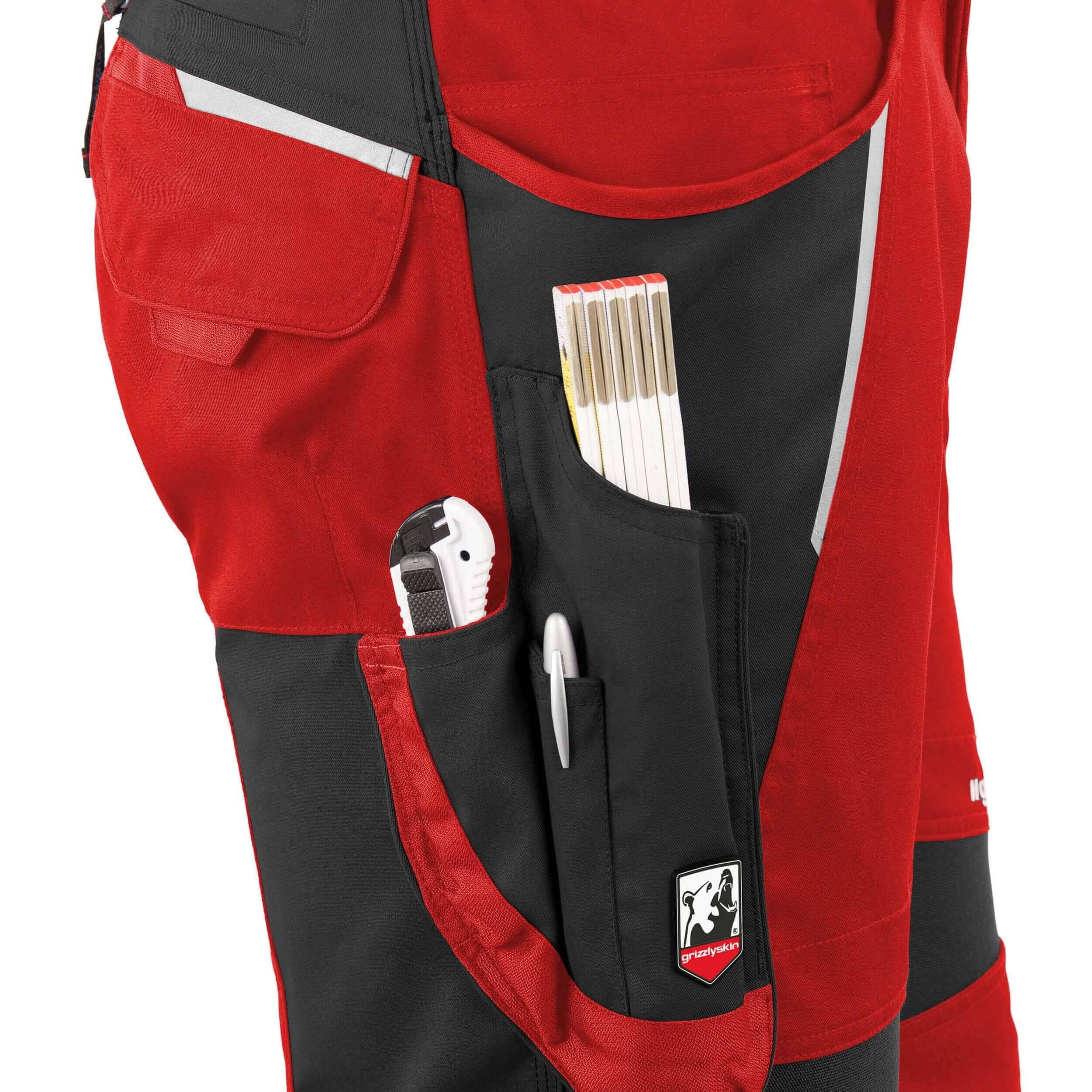 QUALITEX HIGH QUALITY WORKWEAR Latzhose IRON - rot/schwarz - Herren: 21