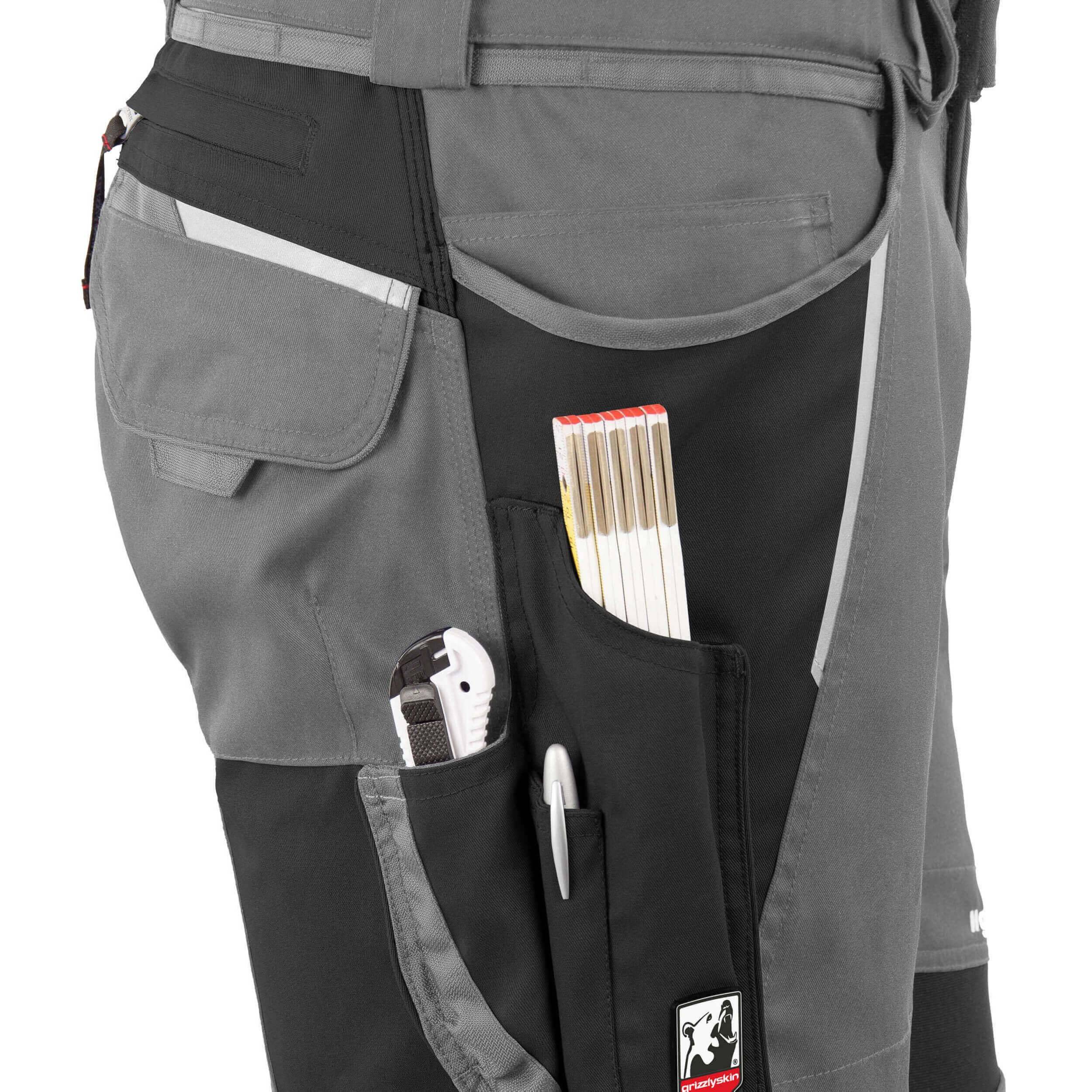QUALITEX HIGH QUALITY WORKWEAR Bundhose IRON - grau/schwarz - Herren: 62 Damen: 56