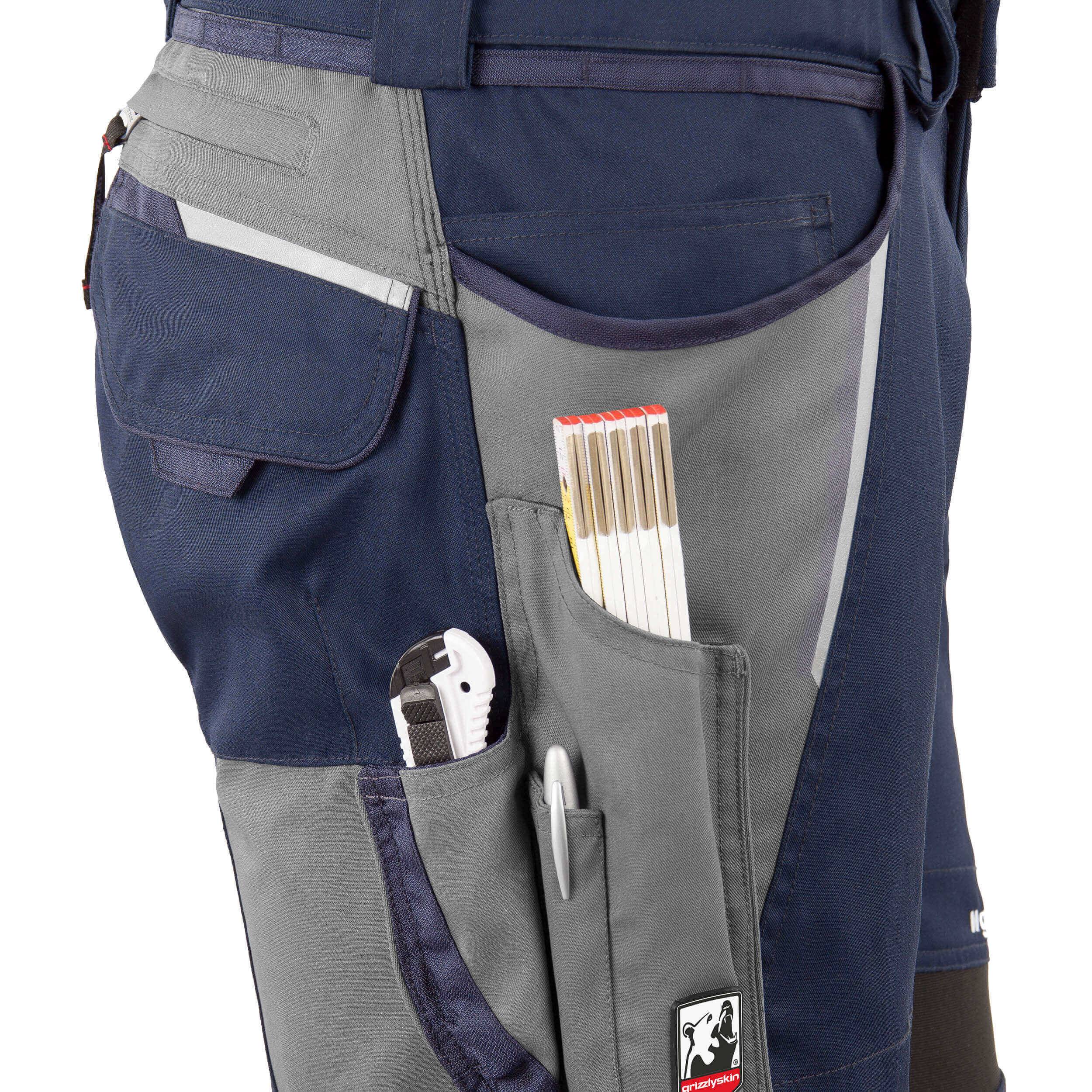 QUALITEX HIGH QUALITY WORKWEAR Bundhose IRON - marine/grau - Herren: 56 Damen: 50