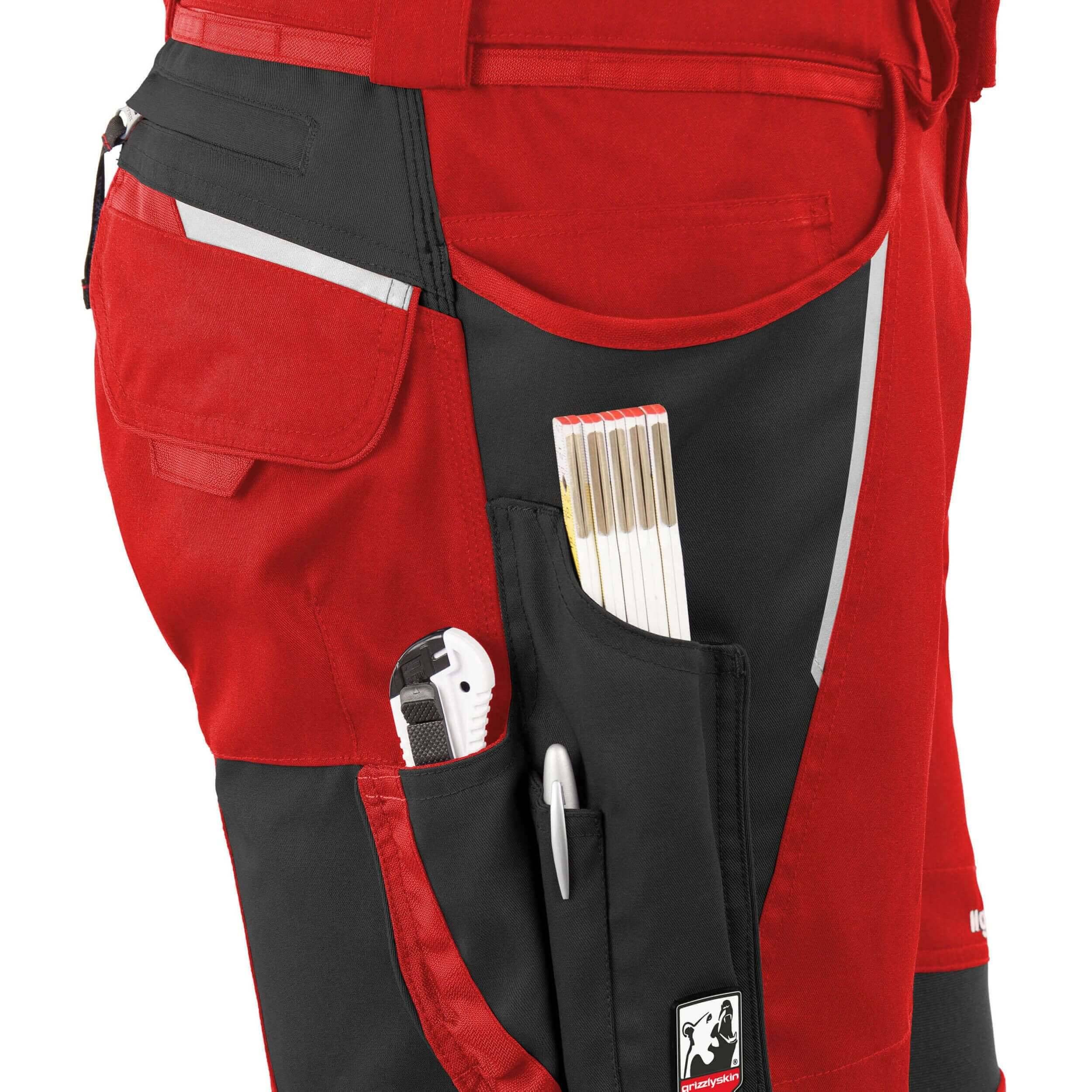 QUALITEX HIGH QUALITY WORKWEAR Bundhose IRON - rot/schwarz - Herren: 31