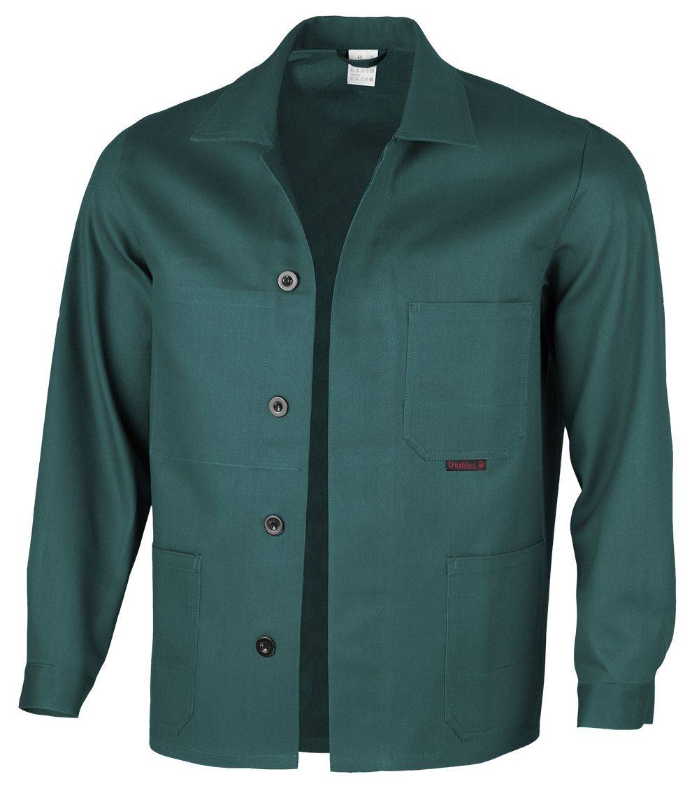 QUALITEX HIGH QUALITY WORKWEAR Langjacke classic - grün - Herren: 46 Damen: 40