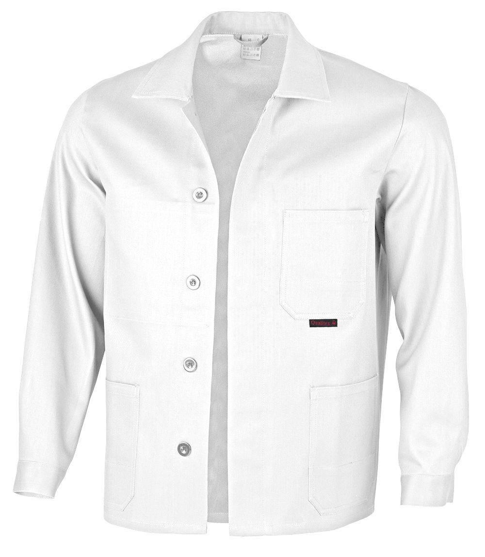 QUALITEX HIGH QUALITY WORKWEAR Langjacke classic - weiß - Herren: 50 Damen: 44