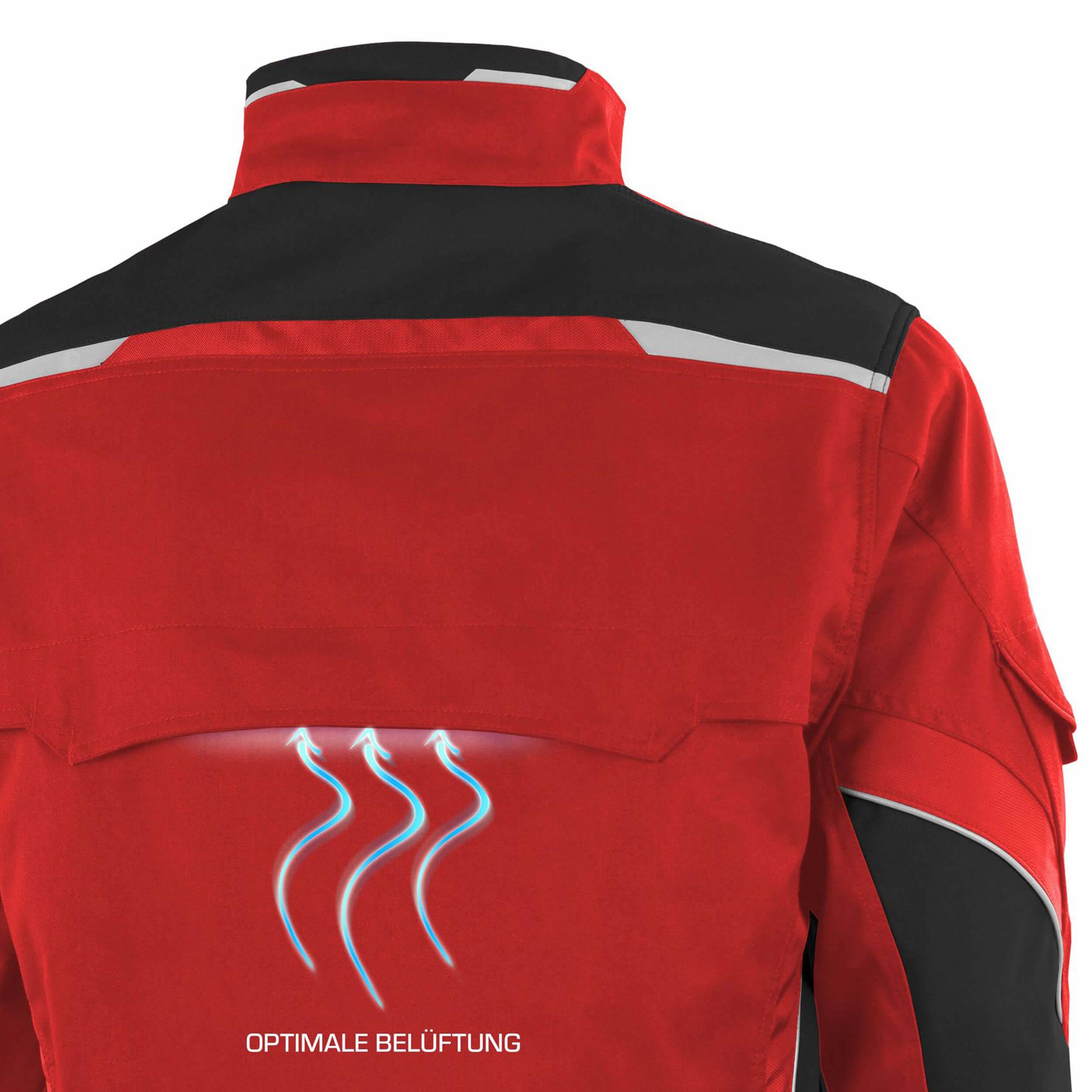 QUALITEX HIGH QUALITY WORKWEAR Bundjacke IRON - rot/schwarz - Herren: 5XL Damen: 64