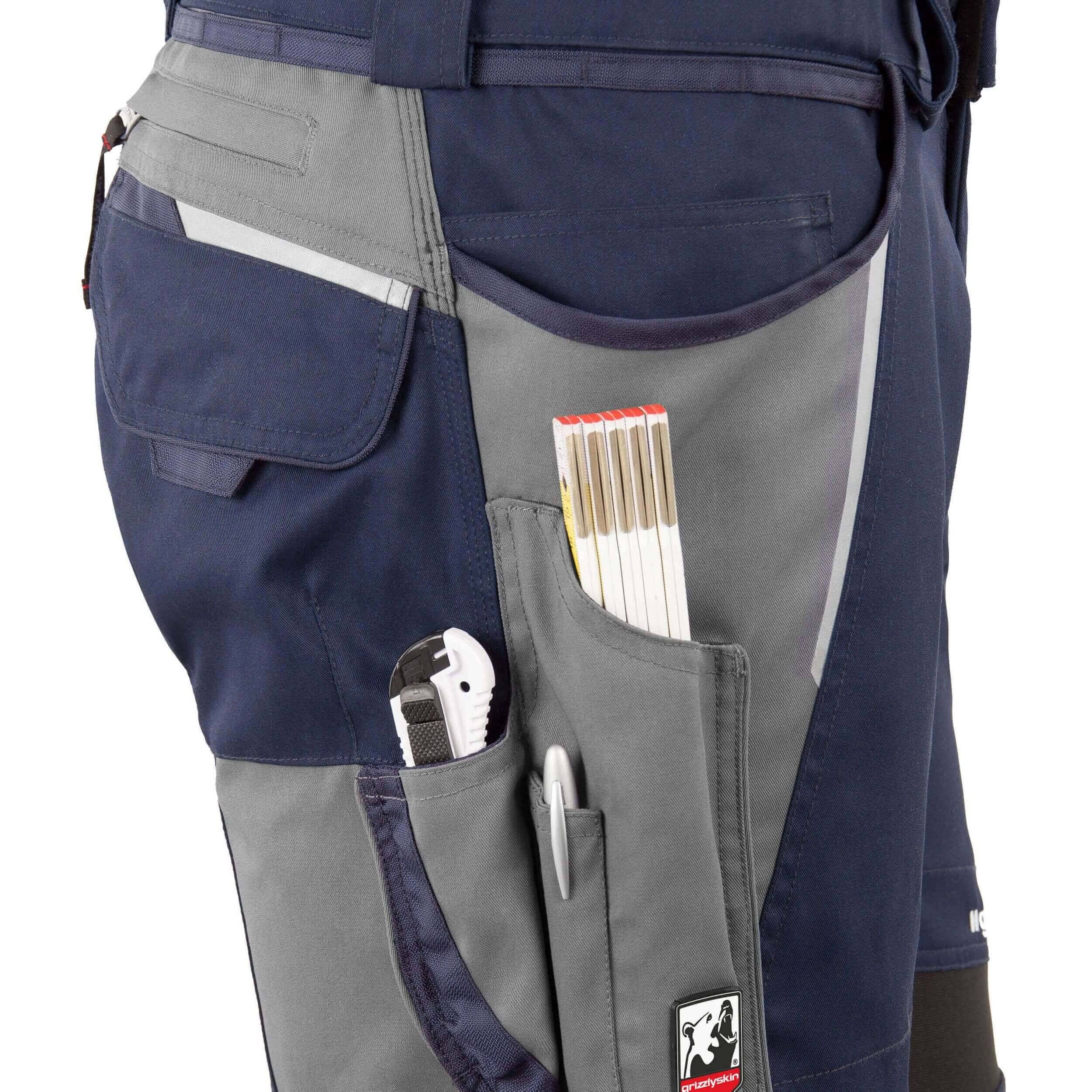 QUALITEX HIGH QUALITY WORKWEAR Shorts IRON - marine/grau - Herren: 76 Damen: 70