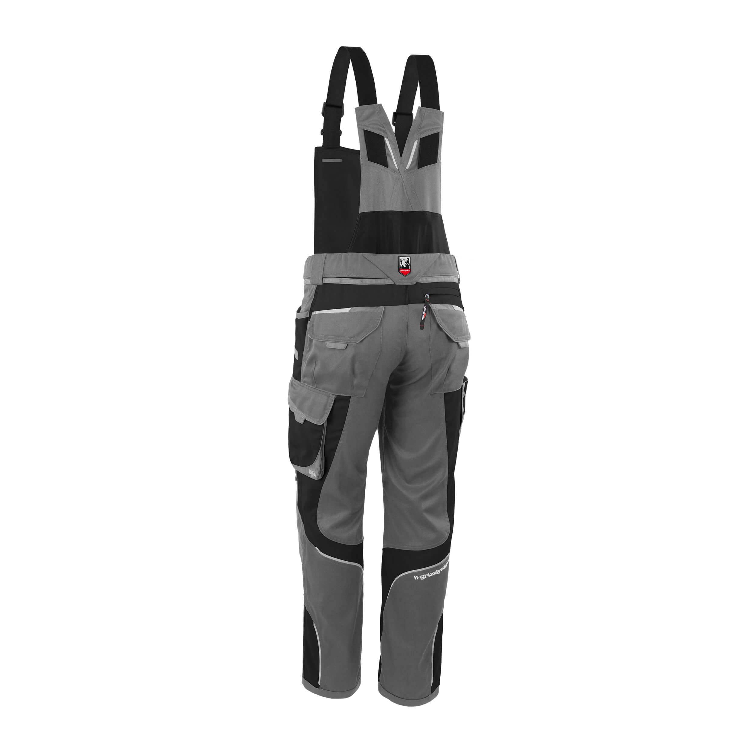 QUALITEX HIGH QUALITY WORKWEAR Latzhose IRON - grau/schwarz - Herren: 68 Damen: 62