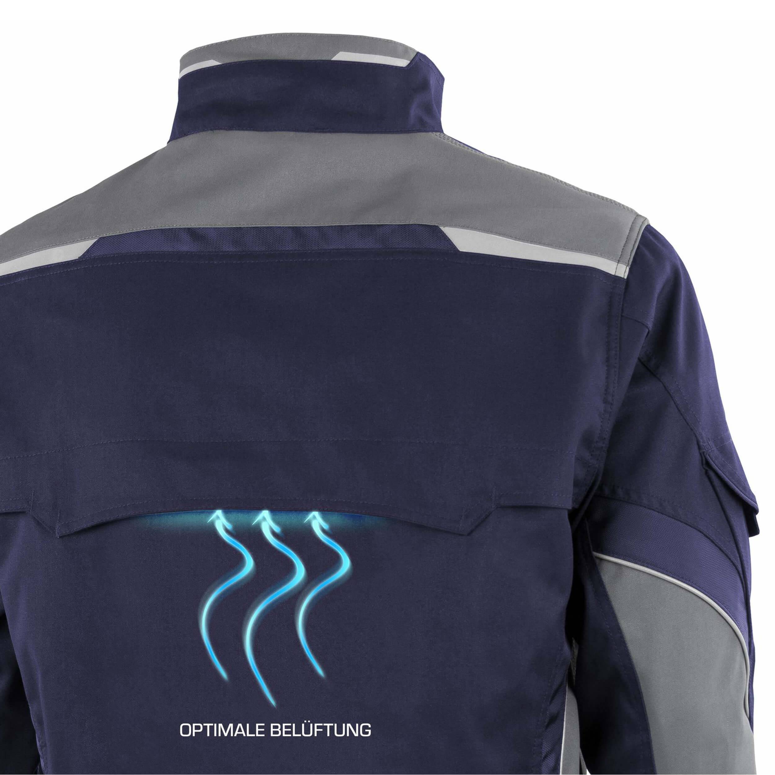 QUALITEX HIGH QUALITY WORKWEAR Bundjacke IRON - marine/grau - Herren: 6XL Damen: 68
