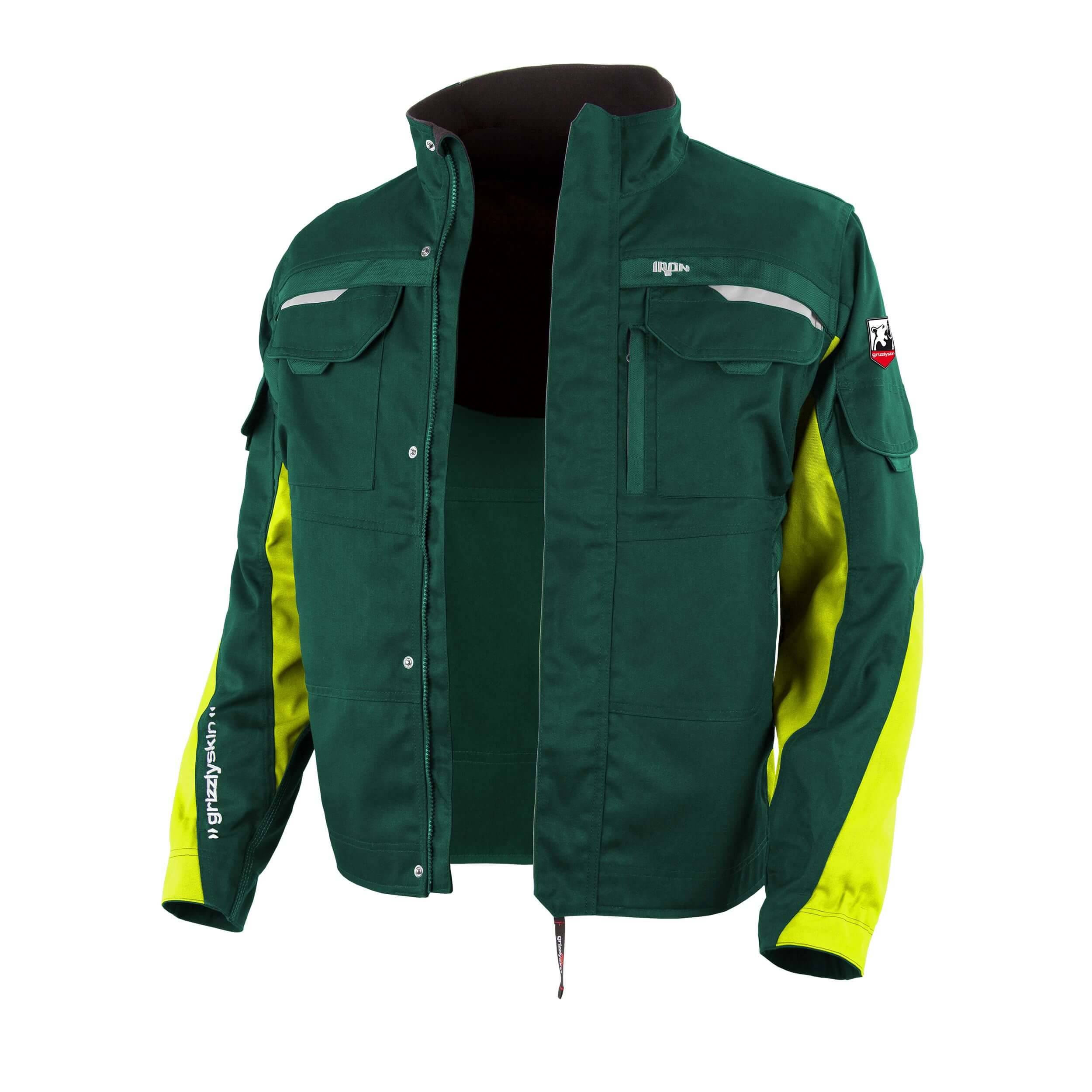 QUALITEX HIGH QUALITY WORKWEAR Bundjacke IRON - grün/warngelb - Herren: 5XL Damen: 64