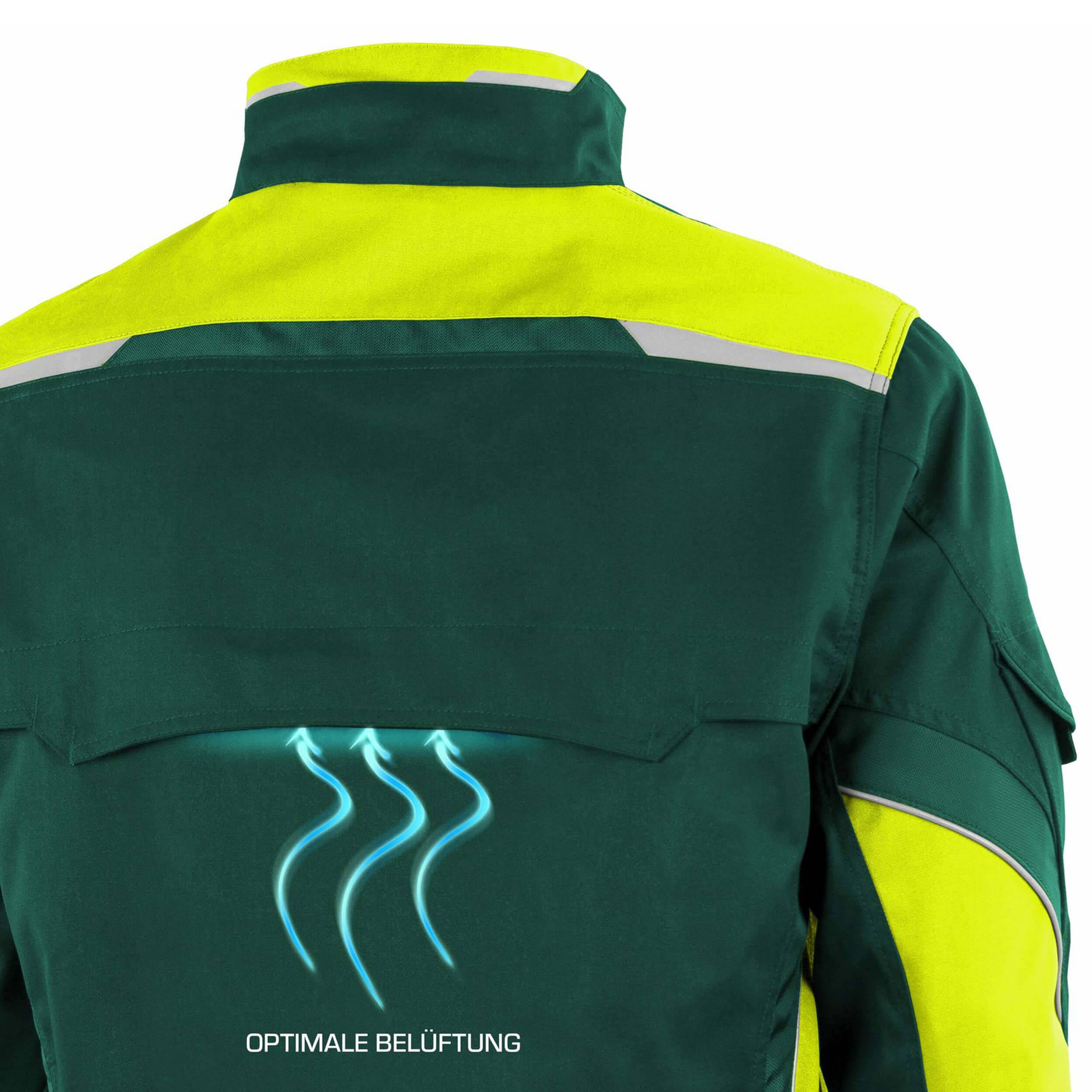 QUALITEX HIGH QUALITY WORKWEAR Bundjacke IRON - grün/warngelb - Herren: XXL Damen: 52