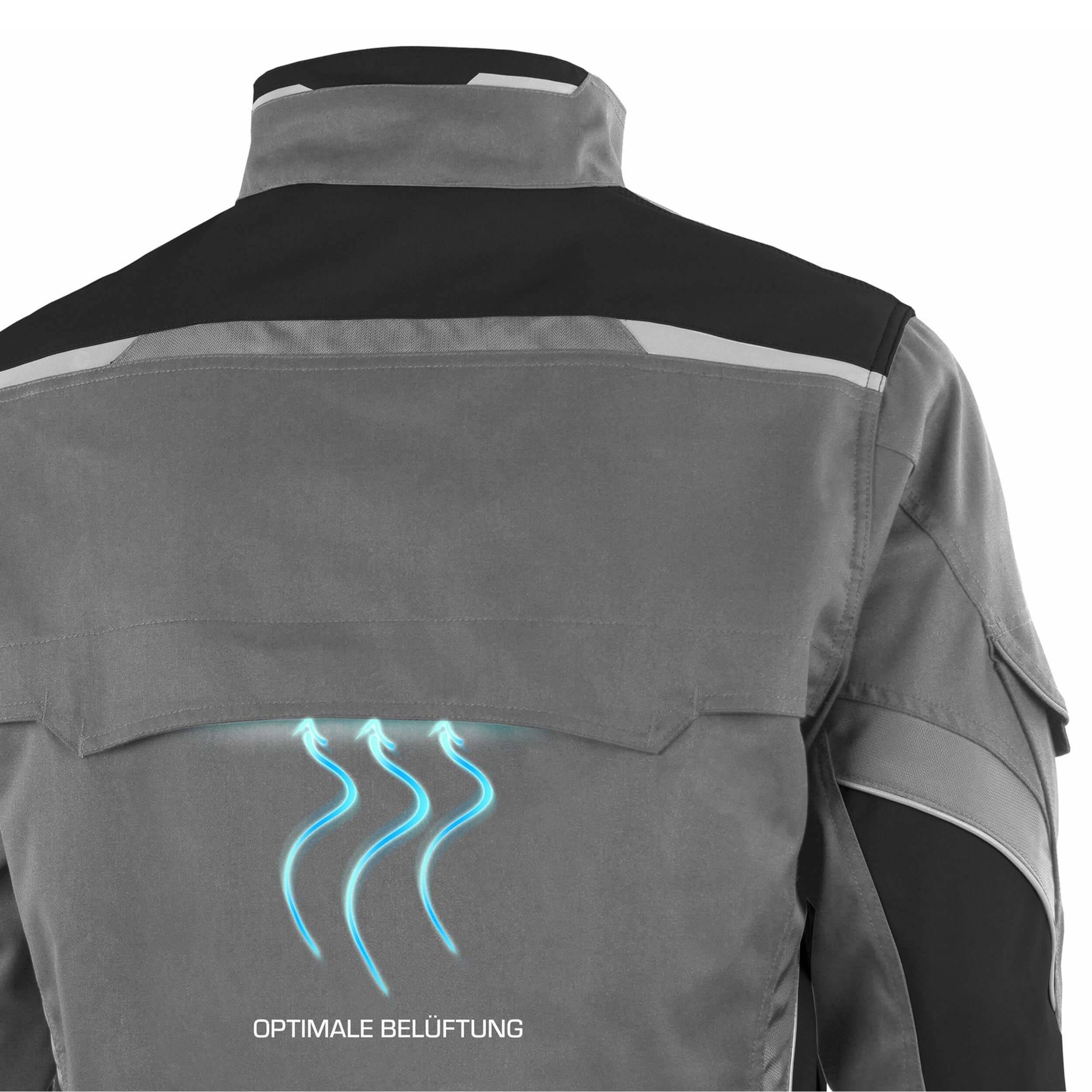 QUALITEX HIGH QUALITY WORKWEAR Bundjacke IRON - grau/schwarz - Herren: 3XL Damen: 56