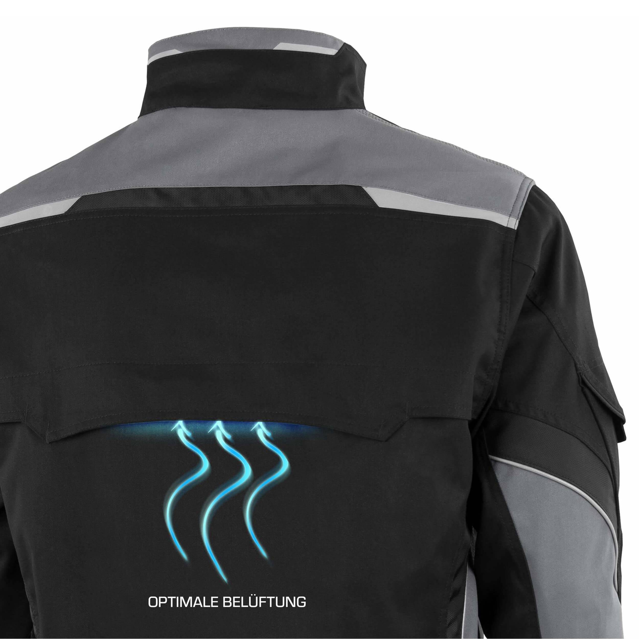 QUALITEX HIGH QUALITY WORKWEAR Bundjacke IRON - schwarz/grau - Herren: 3XL Damen: 56